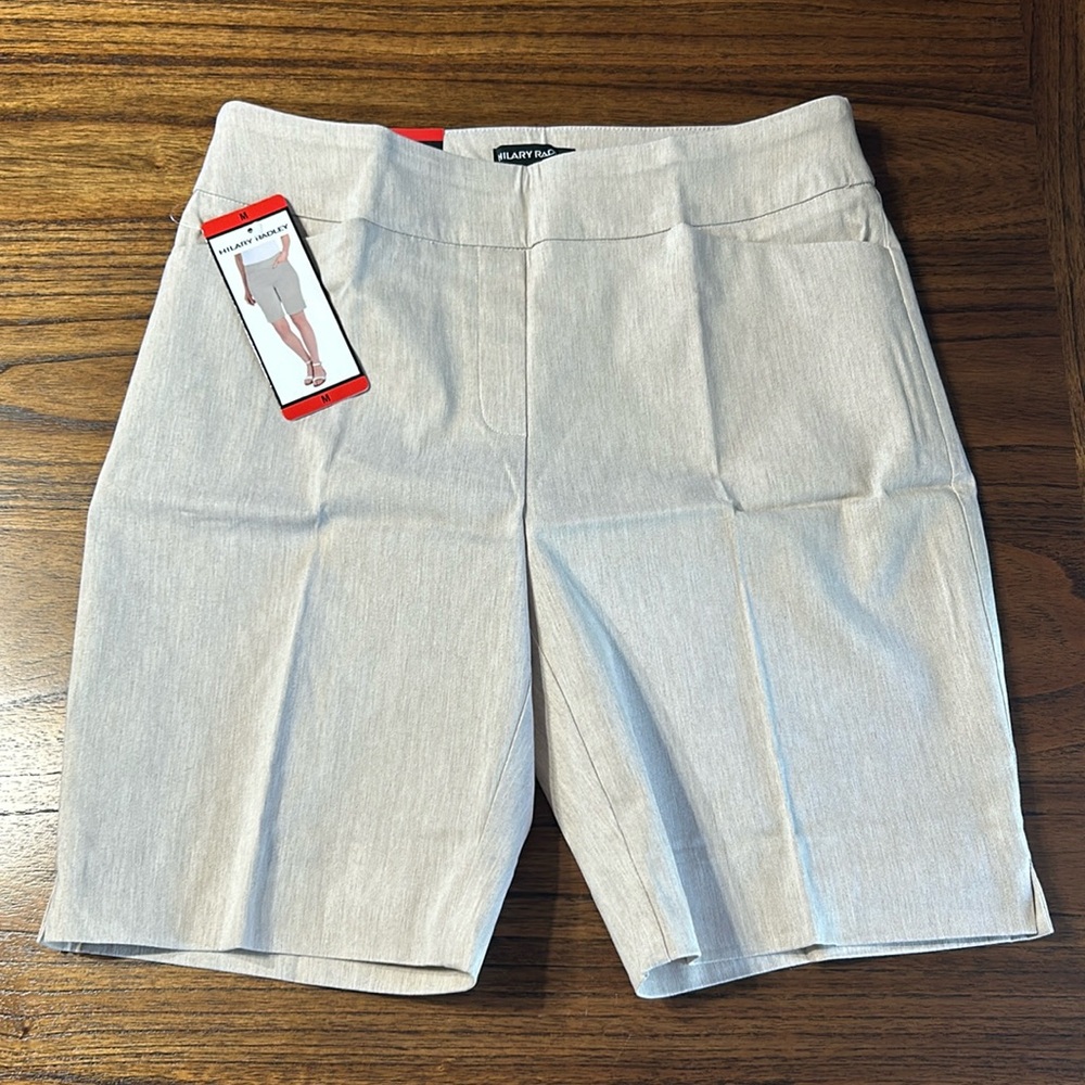 Hilary Radley Bermuda Shorts Heather Beige Size M NWT